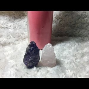 Raw Amethyst & Rose Pyramid Love Bundle